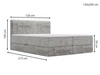 Boxspringbett mit Bettkasten 120x200 Forte Hellgrau