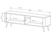 TV-Lowboard mit Türen 163 cm Latina Weiß