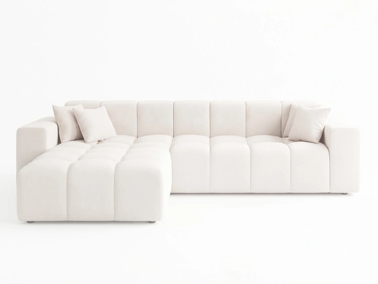 Ecksofa L-Form Links Moderne Ecksofa Loopo Creme