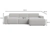 Ecksofa L-Form Links Lavia Bouclé-Stoff Hellbeige