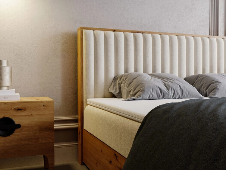 Boxspringbett mit Bettkasten 140x200 Forest Beige