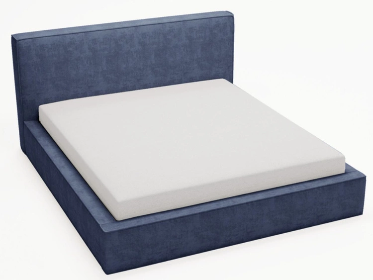 Polsterbett mit Bettkasten und Lattenrost 180x200 Monaco Blau
