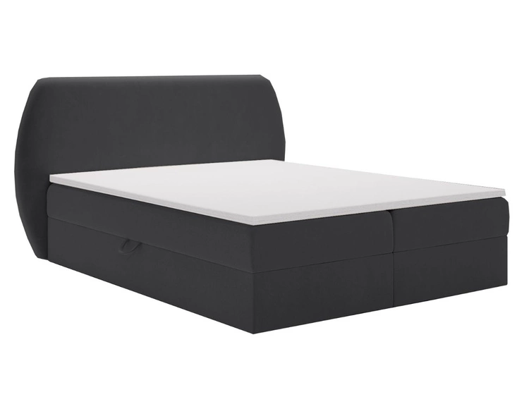 Boxspringbett mit Bettkasten 180x200 Bogota Schwarz