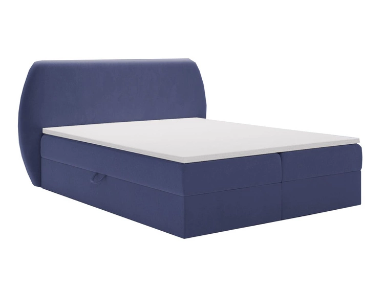 Boxspringbett mit Bettkasten 140x200 Bogota Dunkelblau