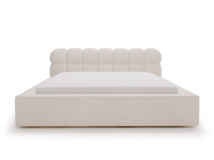 Polsterbett mit Bettkasten und Lattenrost 140x200 Plaza Creme