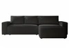 Ecksofa L-Form Rechts mit Schlaffunktion und Bettkasten Tazones Schwarz