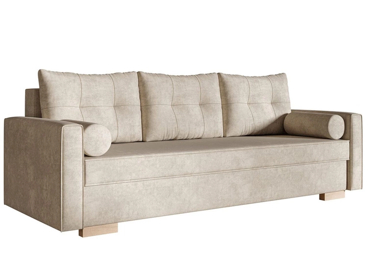 Schlafsofa mit Bettfunktion und Bettkasten Pori Beige
