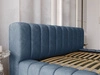 Polsterbett mit Bettkasten und Lattenrost 180x200 Italia Blau