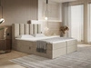 Boxspringbett mit Bettkasten 120x200 Cascada Beige