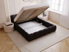Polsterbett mit Bettkasten und Lattenrost 120x200 Cloud Low Bouclé-Stoff Schwarz