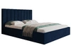 Polsterbett mit Bettkasten und Lattenrost 180x200 Sesto Dunkelblau