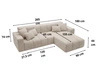 Ecksofa L-Form Rechts Nork Schwarz