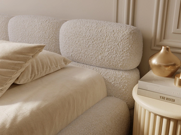 Polsterbett mit Bettkasten und Bettrost 180x200 Sweet Low Beige