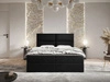 Boxspringbett mit Bettkasten 120x200 Hera Schwarz