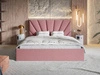 Polsterbett mit Bettkasten und Lattenrost 180x200 Orlo Rosa