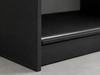Schiebetürenschrank mit Sprossen 250 cm mit LED-Beleuchtung Ponti Schwarz