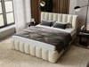 Polsterbett mit Bettkasten und Lattenrost 200x200 Neos Beige