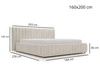 Polsterbett mit Bettkasten und Lattenrost 160x200 Bliss Braun