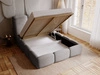 Polsterbett mit Bettkasten und Lattenrost 120x200 Bubble Grau