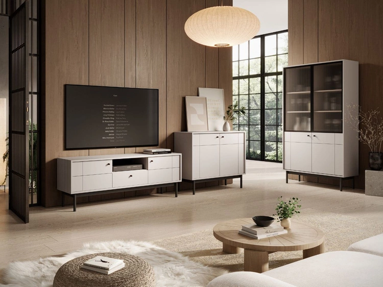 TV-Lowboard mit Schublade und Türen Julio Cashmere
