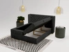 Boxspringbett mit Bettkasten 160x200 Lion Schwarz