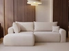 Ecksofa L-Form mit Schlaffunktion und Bettkasten Savana Bis Hellbeige