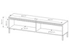 TV-Lowboard mit Türen 187 cm Sorano Schwarz