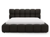 Polsterbett mit Bettkasten und Lattenrost 200x200 Modo aus Bouclé-Stoff Schwarz