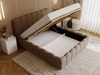 Polsterbett mit Bettkasten und Lattenrost 200x200 Smile Braun