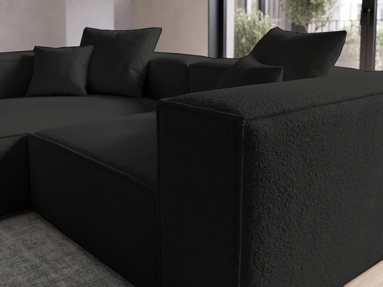 Ecksofa L Links Vellaro Schwarz