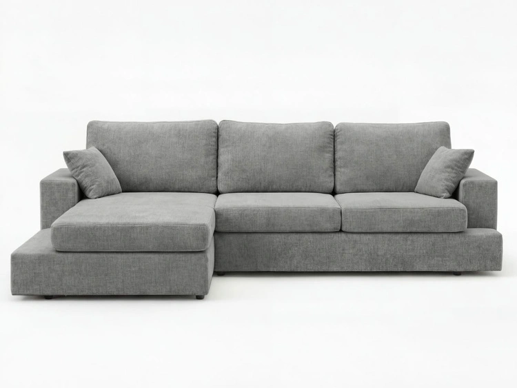 Ecksofa L-Form fürs Wohnzimmer Nesto Links Grau