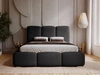 Polsterbett mit Bettkasten und Lattenrost 140x200 Bubble Schwarz