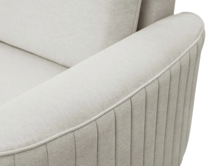 Ecksofa L-Form Rechts mit Schlaffunktion und Bettkasten Limon Hellgrau