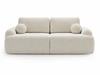 Sofa mit Schlaffunktion und Bettkasten Aurio Creme