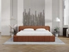 Polsterbett mit Bettkasten und Lattenrost 140x200 Lipari Braun