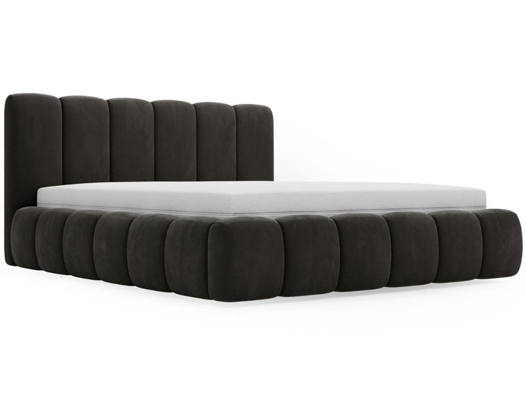 Polsterbett Ohne Bettkasten mit Lattenrost 200x200 Cloud Anthrazit