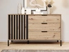 Kommode mit Türe und Schubladen Turia Artisan Eiche, Anthrazit