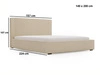 Polsterbett mit Bettkasten und Lattenrost 140x200 Malmo Braun