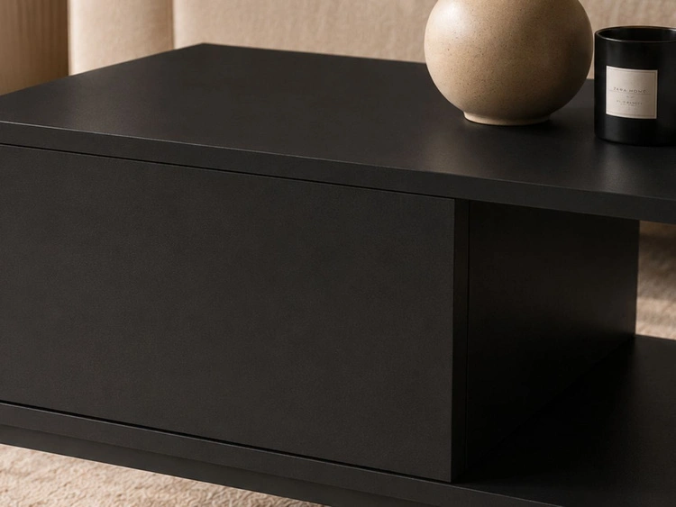 Couchtisch mit Stauraum Soroko Schwarz