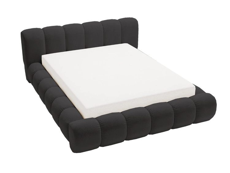 Polsterbett mit Bettkasten und Lattenrost 120x200 Doria Schwarz