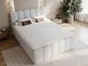 Boxspringbett mit Bettkasten 160x200 Bouclé-Stoff Cloud Grau