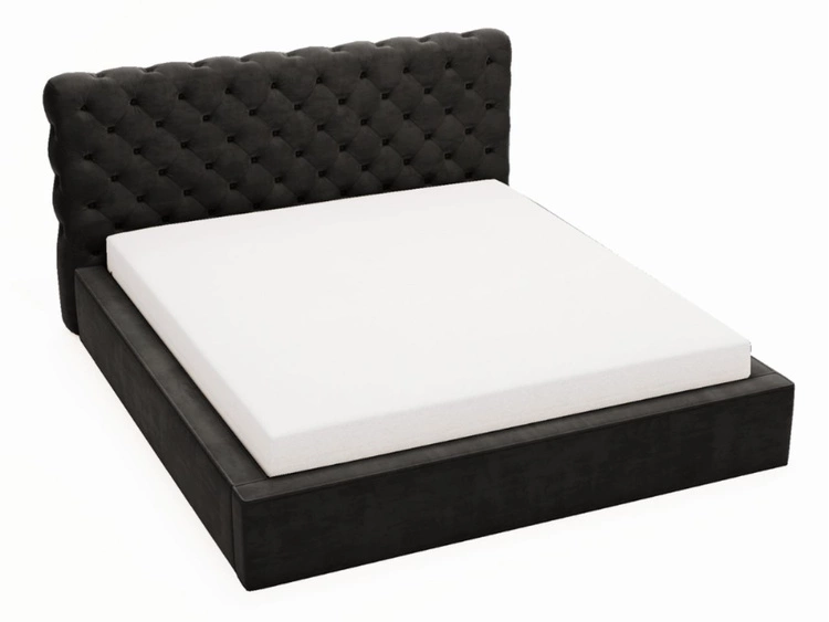 Polsterbett mit Bettkasten und Lattenrost 160x200 Apollo Schwarz