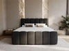 Boxspringbett mit Bettkasten 160x200 Cloud Schwarz