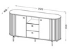 Möbel-Set für Wohnzimmer Soria Schwarz mat