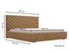 Polsterbett mit Bettkasten und Lattenrost 180x200 Astra Braun
