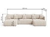 Wohnlandschaft mit Schlaffunktion und Bettkasten Ardi U Hellgrau