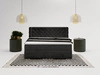 Boxspringbett mit Bettkasten 140x200 Lion Schwarz