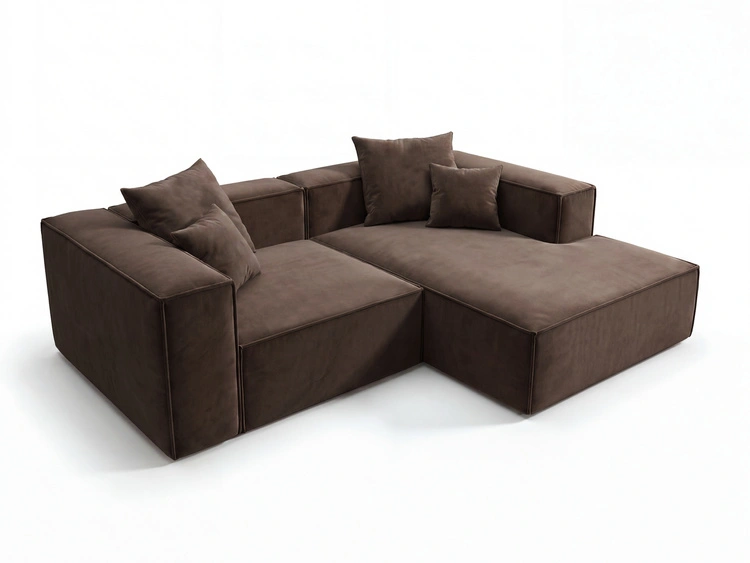 Ecksofa L Rechts Vellaro Braun