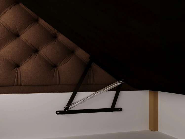 Boxspringbett mit Bettkasten 180x200 Bergamo Braun