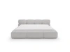 Polsterbett mit Bettkasten und Bettrost 160x200 Sweet Low Grau